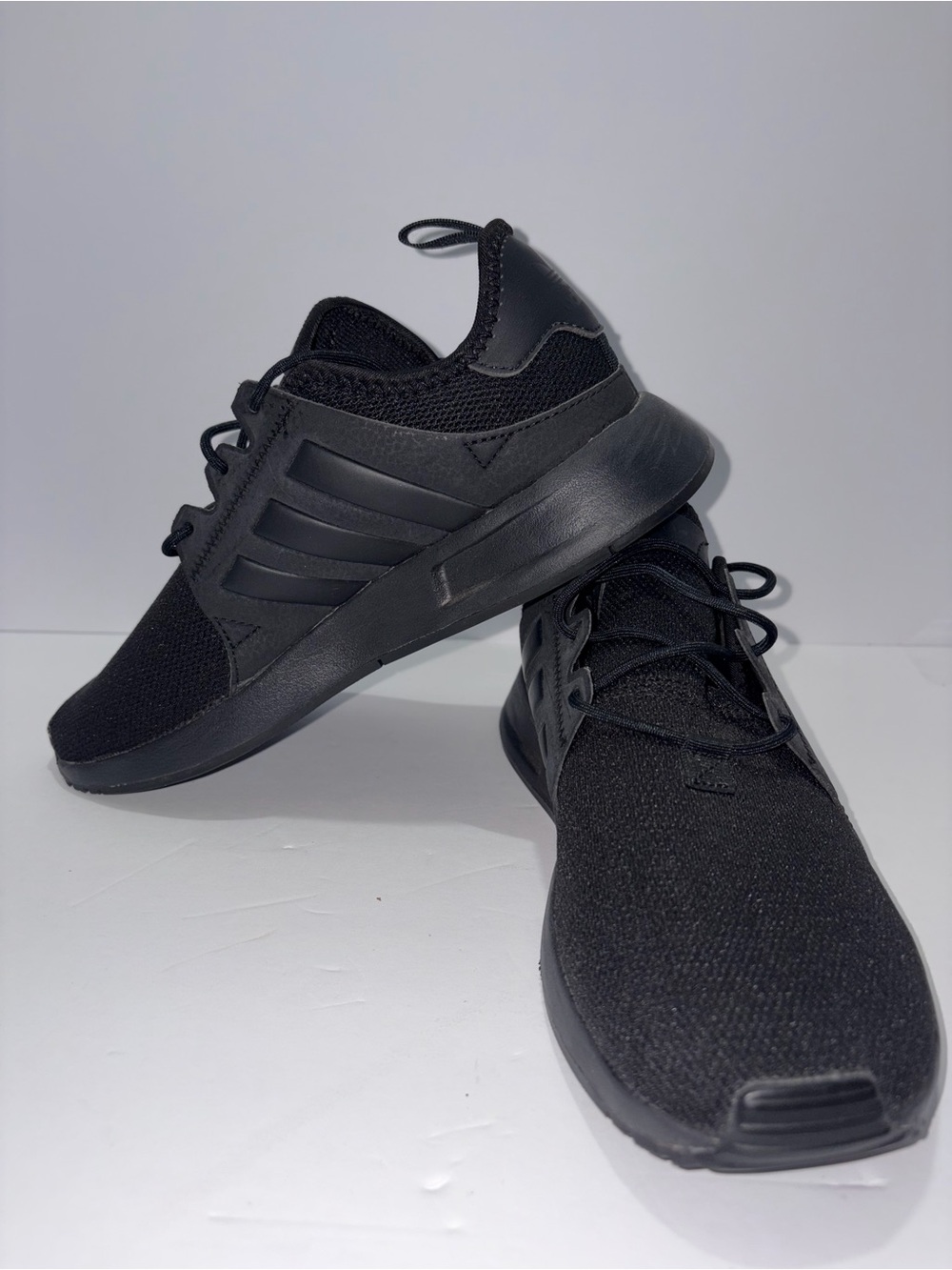 Adidas Youth Size 5.5 Black X_PLR Mesh Sneakers Shoes Triple Black